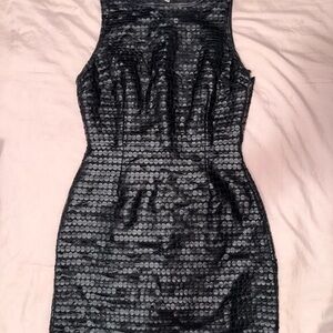 BB Dakota Branson Black Faux Leather Mini Dress